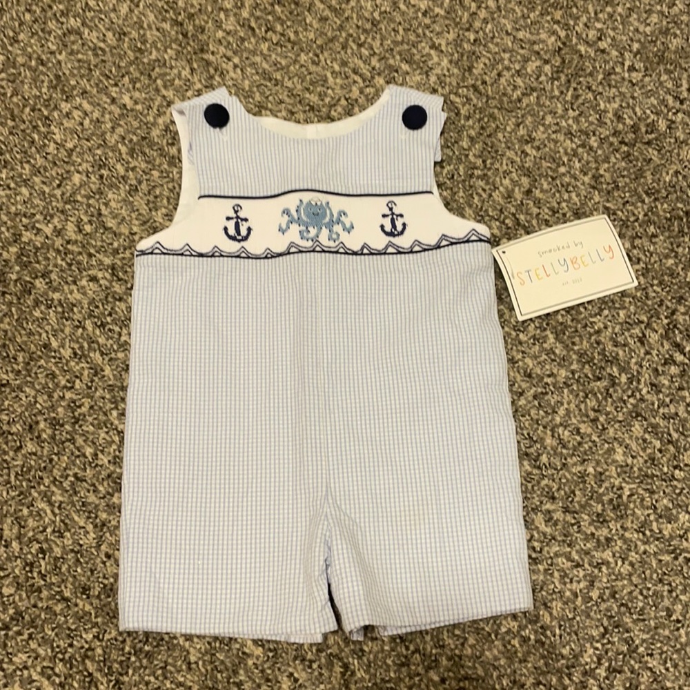 NWT smocked by stelly belly octopus shortall